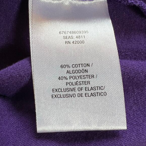 Basic Editions Womens Tank Top Pullover Smocked Empire Waist Purple Small - Picture 8 of 9